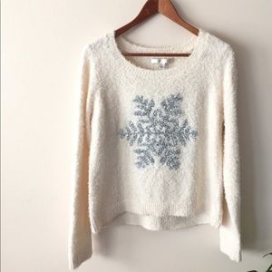 Lauren Conrad Eyelash Snowflake Sweater